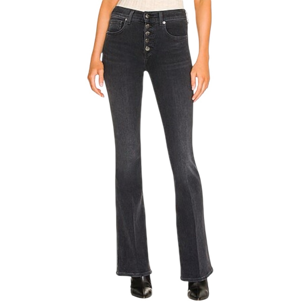 Veronica Beard Jeans Beverly Skinny Flare High Rise washed onyx  | size 31
